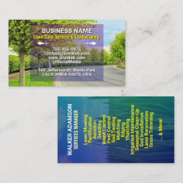 Gräsmatta, landskapsvård, gräsmattor, Träd Visitkort