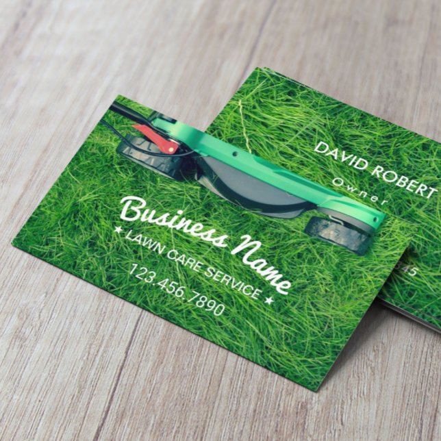 Gräsmatta & landskapsvård Professionell Mower Visitkort (Skapare uppladdad)