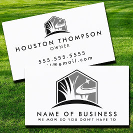 Gräsmatta Logotyp Modern Professionell Landscaping Visitkort
