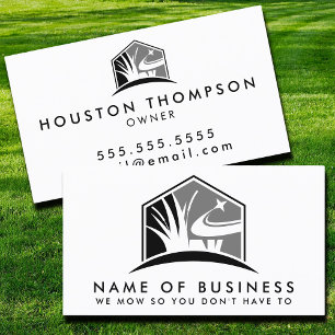Gräsmatta Logotyp Modern Professionell Landscaping Visitkort