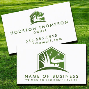 Gräsmatta Logotyp Modern Professionell Landscaping Visitkort