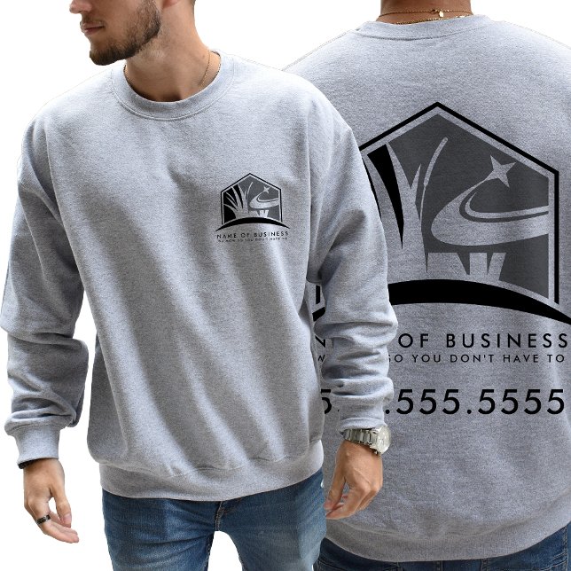 Gräsmatta Logotyp Professionell Landscaping Busine Lång Ärmad Tröja (Skapare uppladdad)