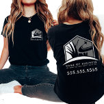 Gräsmatta Logotyp Professionell Landscaping Busine T Shirt<br><div class="desc">Visa din landskapskunskap med vår Gräsmatta Care Logotyp Professionell Landscaping Business T-Shirt. Den här T-tröjan är designad för gräsmatta professioneller och har en modern svart- och grått-logotyp som förmedlar professionalism och stil. Perfekt för företag som erbjuder gräsmatta-, trädgårds- och trädgårdskonstruktion. Den innehåller utrymme för din anpassningsbar logotyp och viktiga affärsdetaljer...</div>