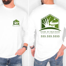 Gräsmatta Logotyp Professionell Landscaping Busine T Shirt