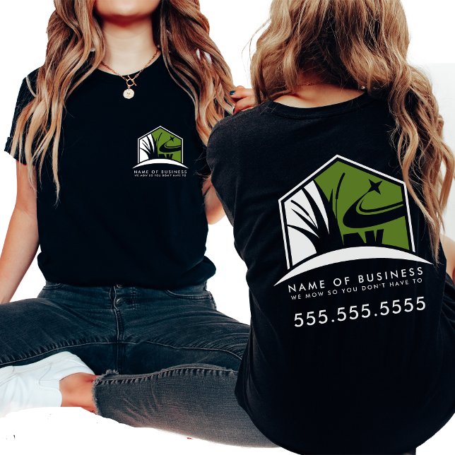 Gräsmatta Logotyp Professionell Landscaping Busine T Shirt (Skapare uppladdad)