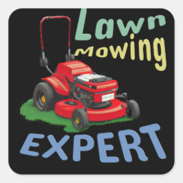 Gräsmatta Making Expert Fyrkantigt Klistermärke