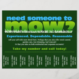 Gräsmatta Mow Grass Landscaper Reklamblad