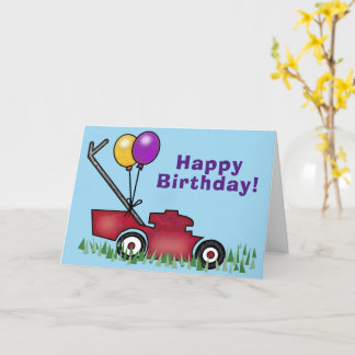 Gräsmatta Mower Birthday Kort