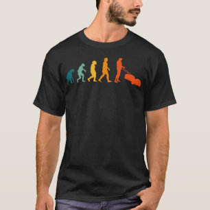 Gräsmatta Mower Evolution Retro Gardener Mwing 2 T Shirt