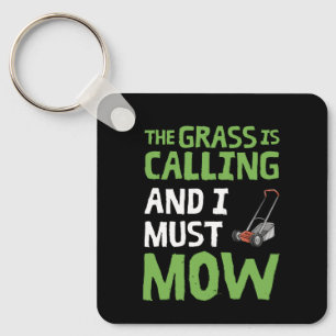 Gräsmatta Mower - gräset ringer och jag måste gå Nyckelring