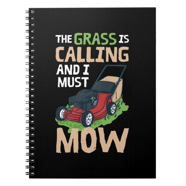 Gräsmatta Mower Gräsmatta Care Anteckningsbok (Framsidan)