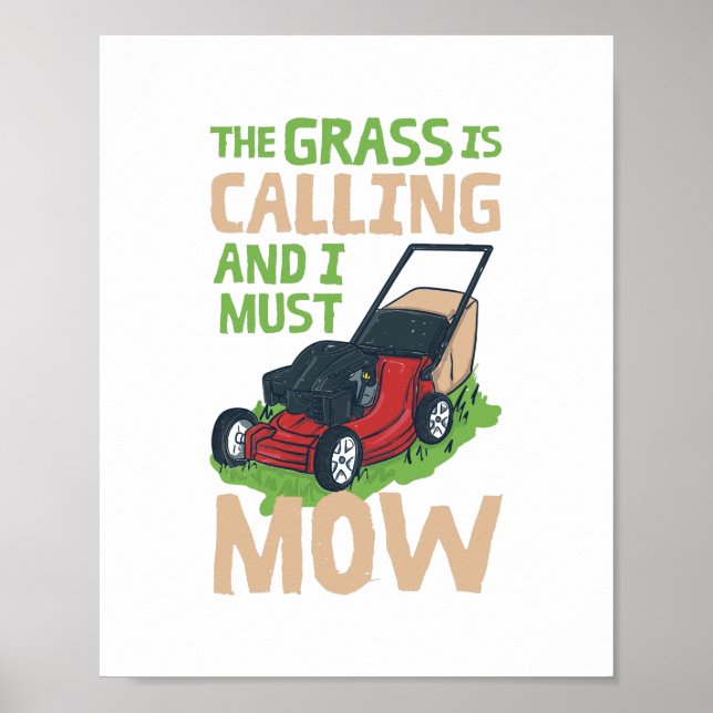 Gräsmatta Mower Gräsmatta Care Poster (Framsidan)
