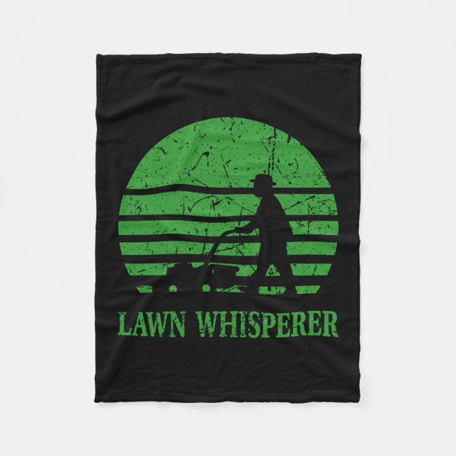 Gräsmatta Mower Gräsmatta Whisperer Gardener Gift Fleecefilt (Framsidan)