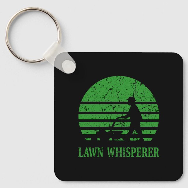 Gräsmatta Mower Gräsmatta Whisperer Gardener Gift Nyckelring (Framsida)