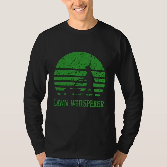 Gräsmatta Mower Gräsmatta Whisperer Gardener Gift T Shirt (Framsida)