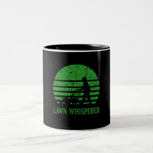 Gräsmatta Mower Gräsmatta Whisperer Gardener Gift Två-Tonad Mugg