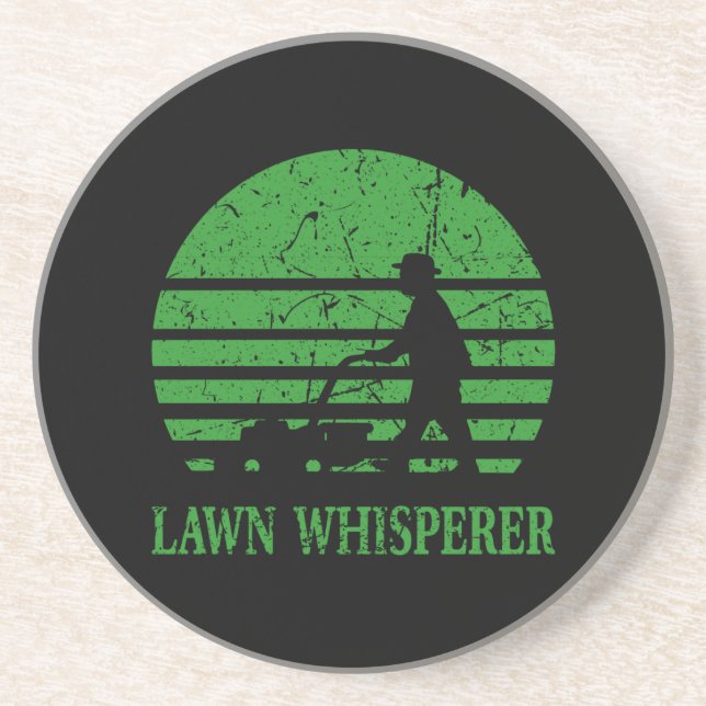 Gräsmatta Mower Gräsmatta Whisperer Gardener Gift Underlägg (Framsidan)