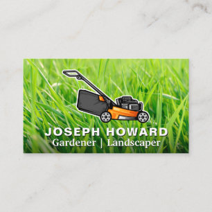 Gräsmatta Mower Grupp Landscaper Visitkort