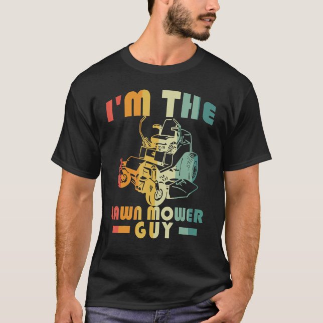  Gräsmatta Mower Guy M T Shirt (Framsida)