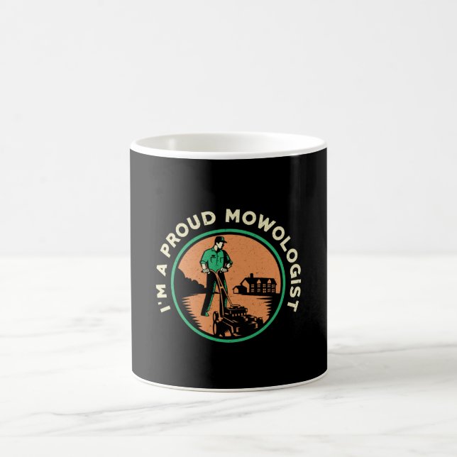 Gräsmatta Mower, jag är en proud Mowolog Gräsmatta Kaffemugg (Center)