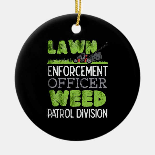 Gräsmatta Mower Julgransprydnad Keramik (Framsidan)