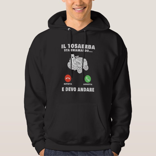 Gräsmatta Mower kallar trädgårdsmästare Hoodie (Framsida)
