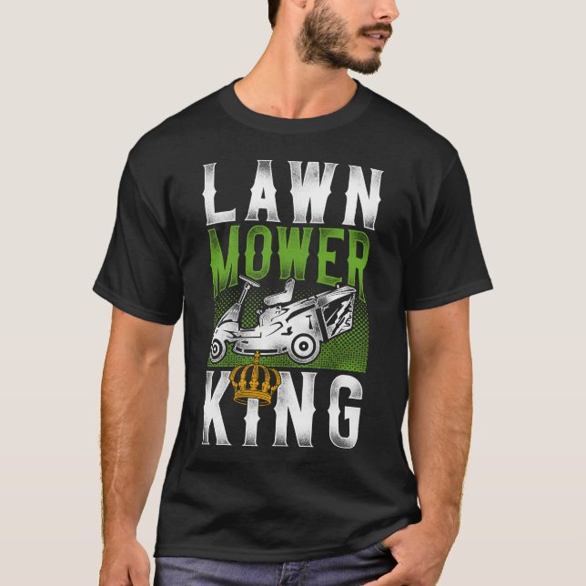 Gräsmatta Mower Landscaper Gräsmatta Mower Kung Tr T Shirt (Framsida)
