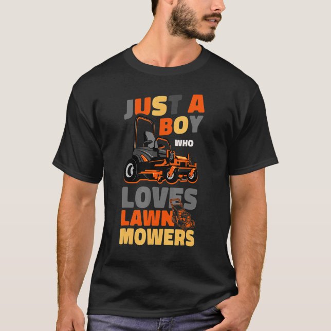 Gräsmatta Mower Mdower Pappa Far Landscaper Tracto T Shirt (Framsida)