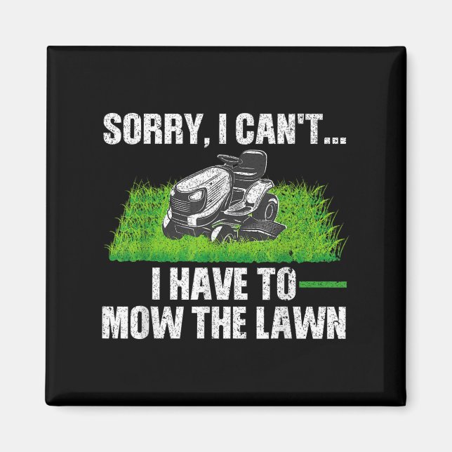 Gräsmatta Mower Novelty För manar Women Kids Lands Magnet (Framsidan)