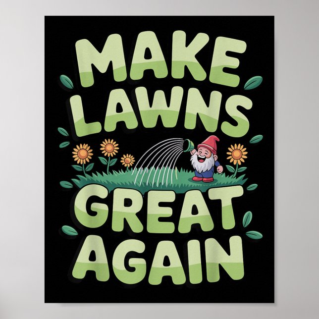 Gräsmatta Mower Novelty För manar Women Kids Lands Poster (Framsidan)