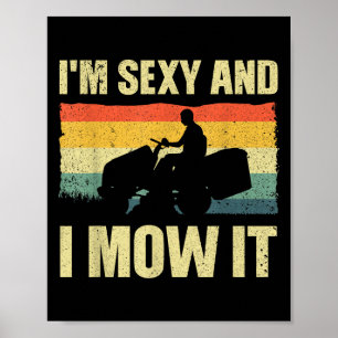 Gräsmatta Mower Novelty För manar Women Kids Lands Poster