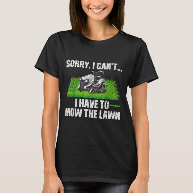 Gräsmatta Mower Novelty För manar Women Kids Lands T Shirt (Framsida)