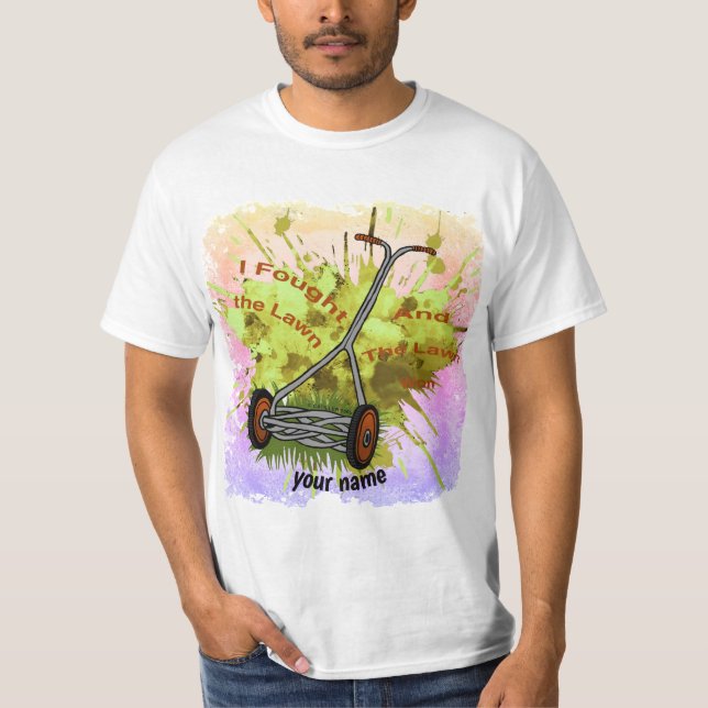 Gräsmatta Mower Pappa t-shirt (Framsida)