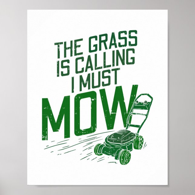 Gräsmatta Mower Poster (Framsidan)