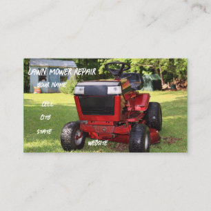 Gräsmatta Mower Reparation Visitkort