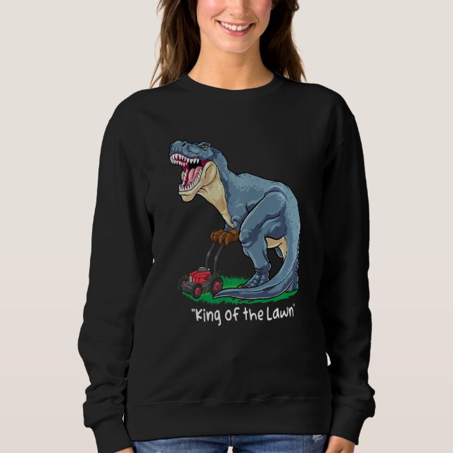 Gräsmatta Mower Rex Mading Dinosaur Gardener Tract T Shirt (Framsida)