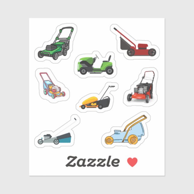 Gräsmatta Mower Stickers Klistermärken (Ark)