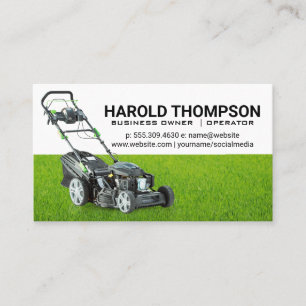 Gräsmatta Mower Styckningsgräs Landskap Visitkort