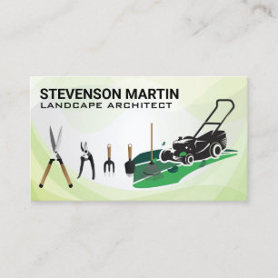 Gräsmatta Mower Verktyg Landscaper Visitkort
