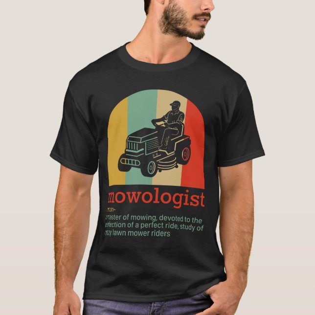 GRÄSMATTA MOWING Mowolog definition av masterrörel T Shirt (Framsida)