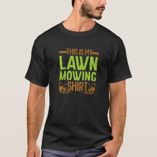 Gräsmatta Mows Lawnmower Landscaper Grass Cining G T Shirt