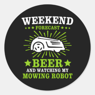 Gräsmatta Mving Robot Lawnmower Gräsmatta Mower Runt Klistermärke