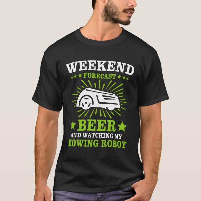 Gräsmatta Mving Robot Lawnmower Gräsmatta Mower T Shirt (Framsida)