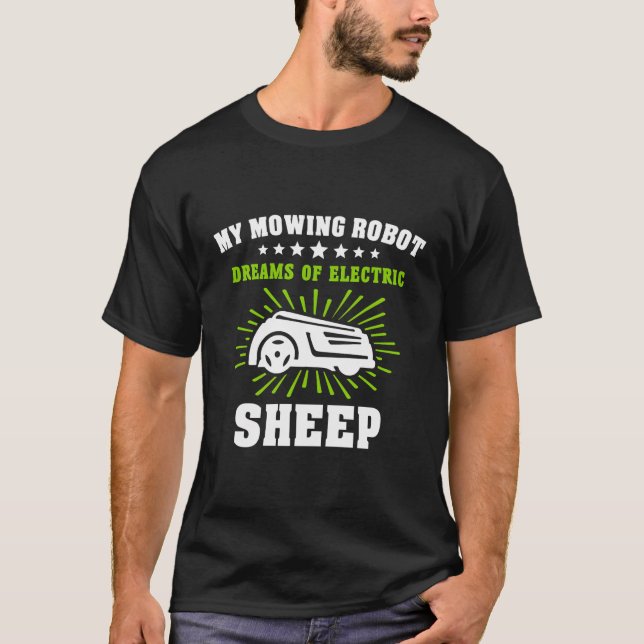 Gräsmatta Mving Robot Robotic Mower T Shirt (Framsida)