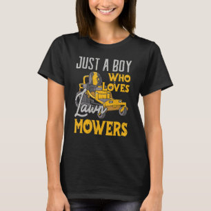 Gräsmatta Mwing bara en pojke som Kärlek Mowers Ga T Shirt