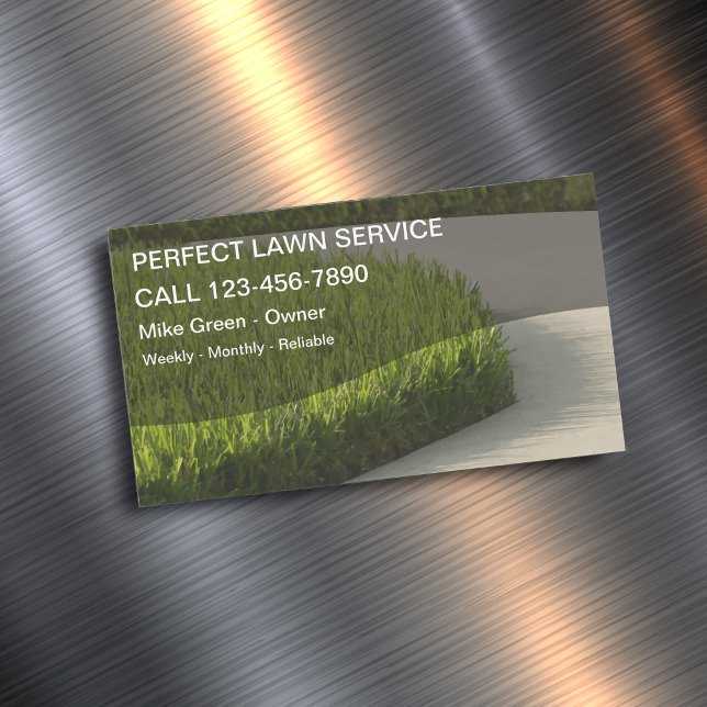 Gräsmatta Mwing Business Magnets Magnetiska Visitkort (Skapare uppladdad)