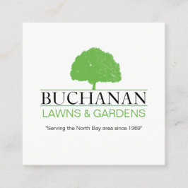 Gräsmatta och  Affärskort Fyrkantigt Visitkort