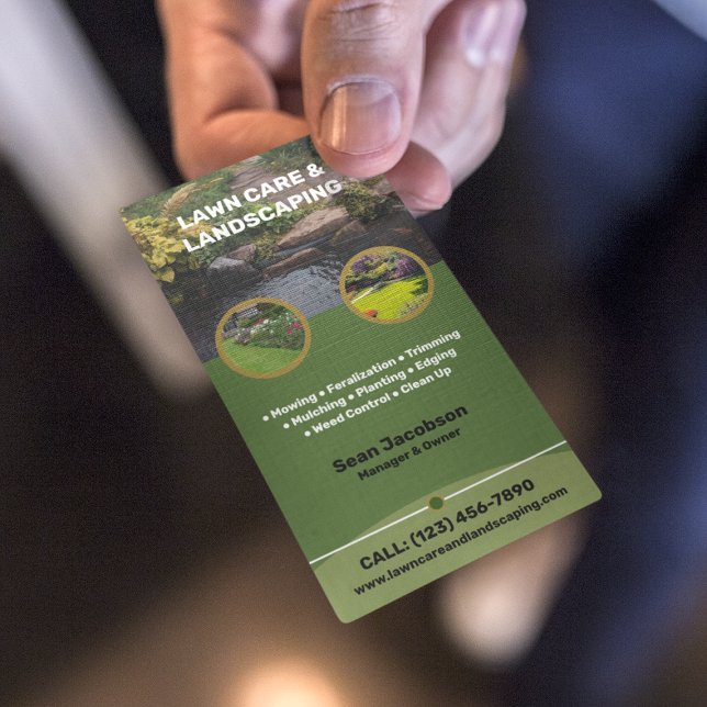 Gräsmatta och landskap visitkort (Skapare uppladdad)