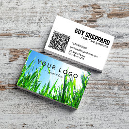 Gräsmatta- och landskapsfoto QR-kod Visitkort