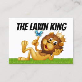 Gräsmatta och liggande visitkort